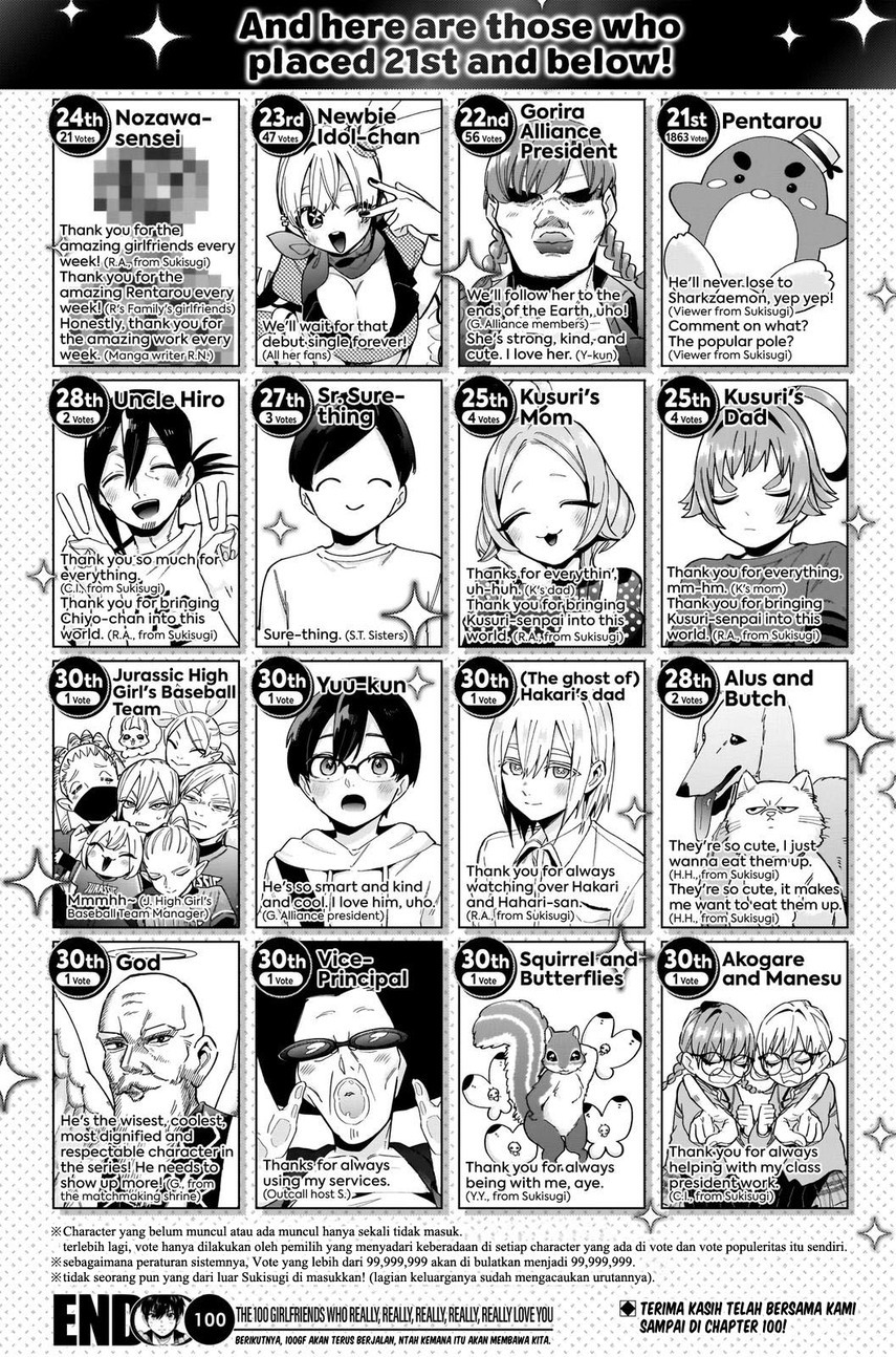 Kimi no Koto ga Dai Dai Dai Dai Daisuki na 100-ri no Kanojo chapter 100
